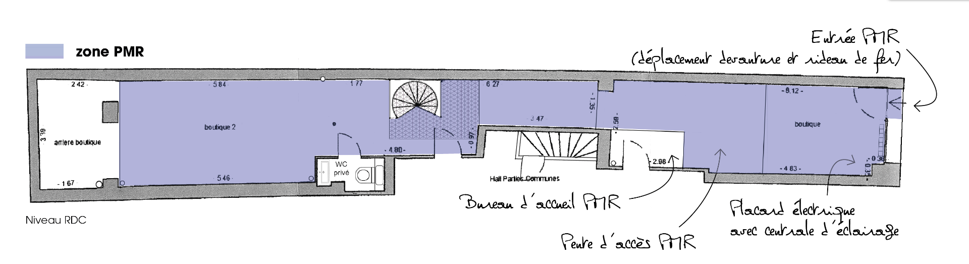 Quincampoix — Plan projet — rez-de-chaussée
