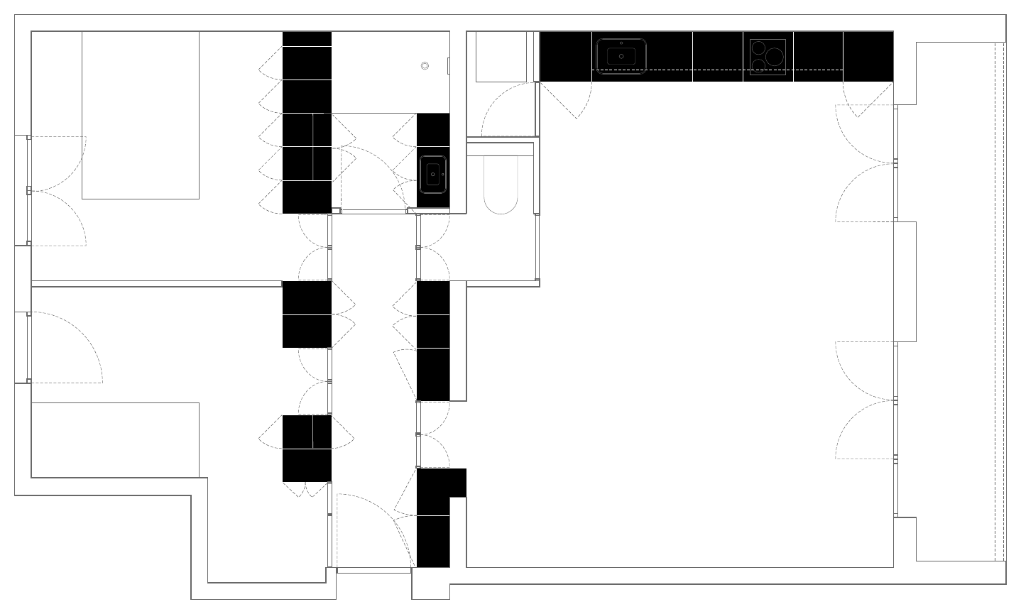 Avenue de Paris — Plan projeté — menuiseries