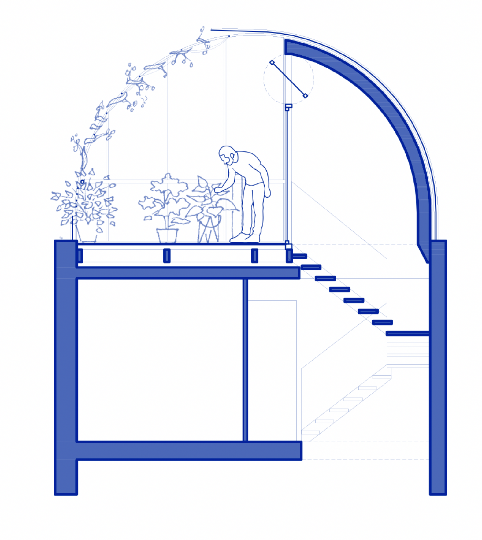 Étienne Marcel — PLAN PROJET - COUPE TRANSVERSALE