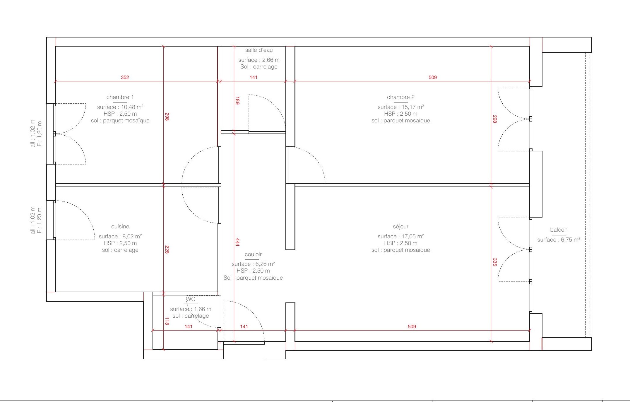 Avenue de Paris — Plan de l'existant