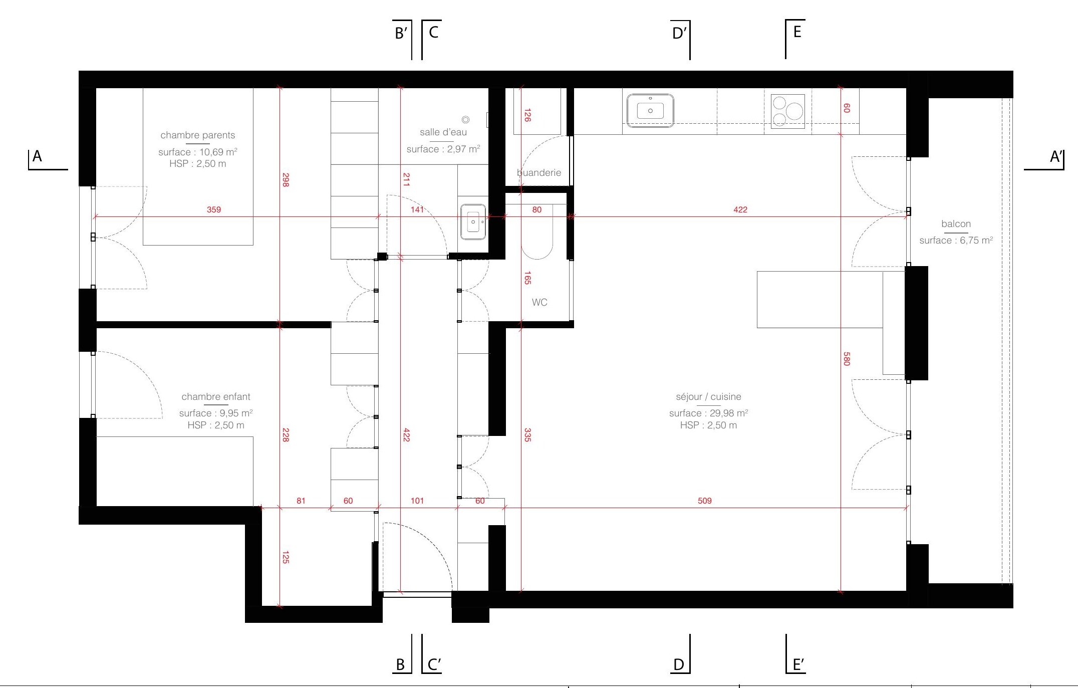 Avenue de Paris — Plan projeté