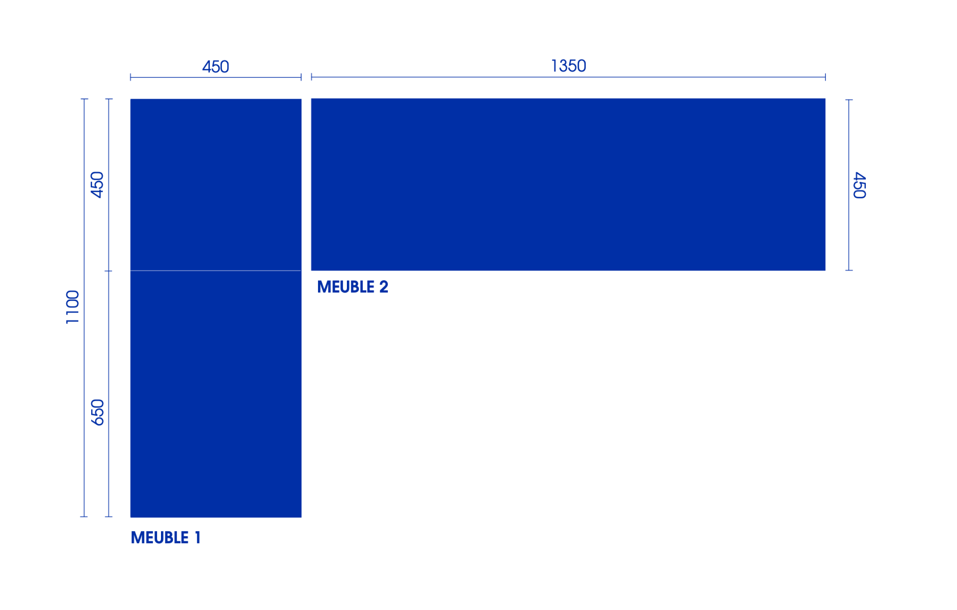 Mobilier bleu IKB — Paris — Plan d'ensemble